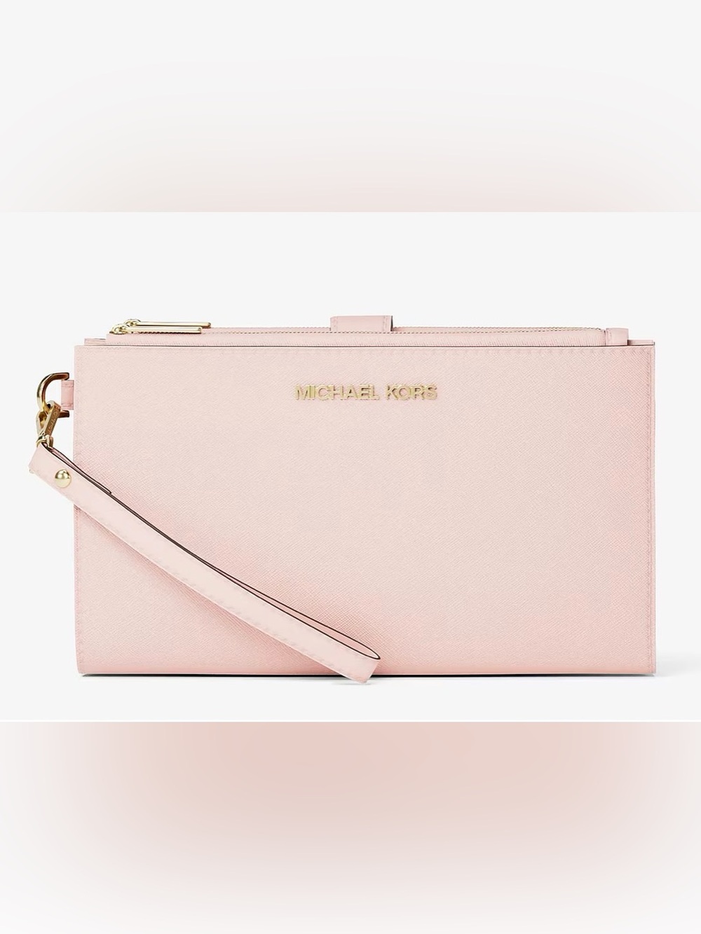 Michael Kors Blush Pink Jet Set Large Leather Smartphone Wristlet
